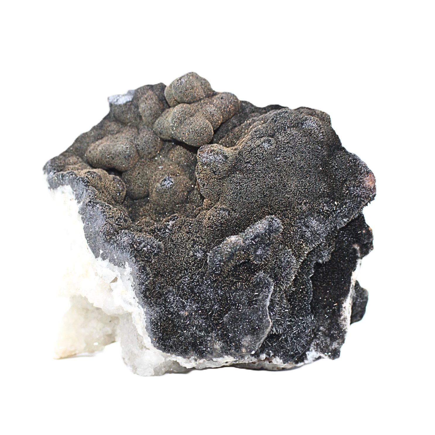 Goéthite Manganite sur Quartz - 688 g